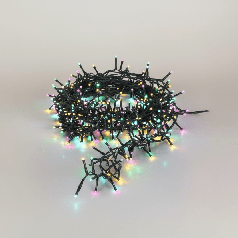 700 LED Fairy Lights Pink/ Yellow/ Green (14m)