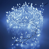 100 LED Battery Operated Silver Wire Lights Cool White (1m)