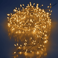 100 LED Battery Operated Silver Wire Lights Warm White (1m)