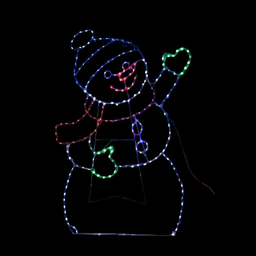 246 LED Waving Snowman Motif (79cm)