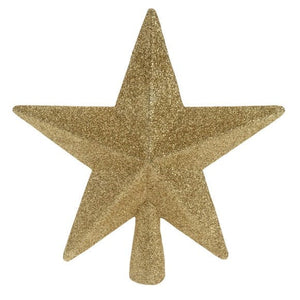 Glitter Star Tree Topper Gold (19cm)