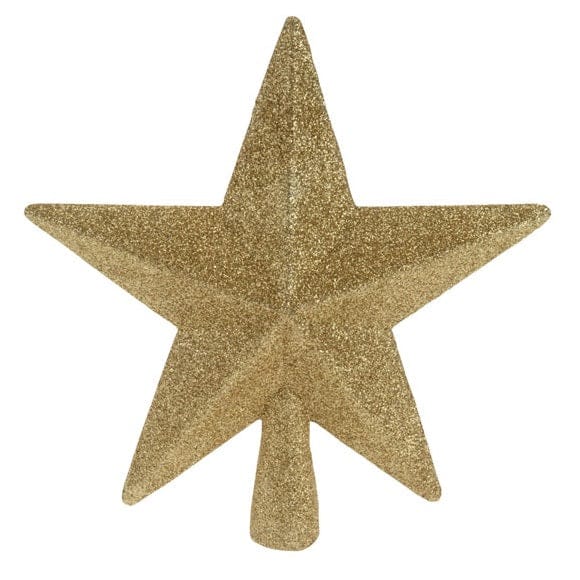 Glitter Star Tree Topper Gold (19cm)