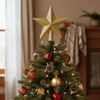Glitter Star Tree Topper Gold (19cm)