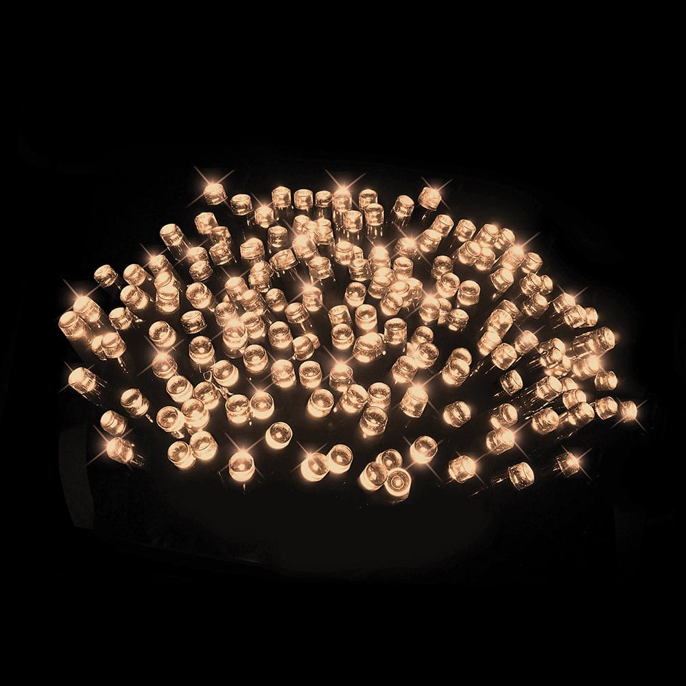 100 LED Solar Fairy Lights Warm White (4.95m) - View 1