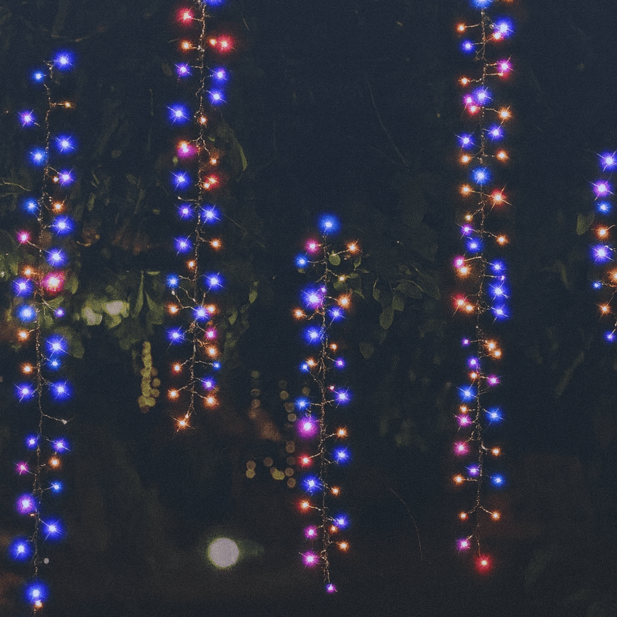 480 LED Solar Icicle Clusters Carnival (10m)