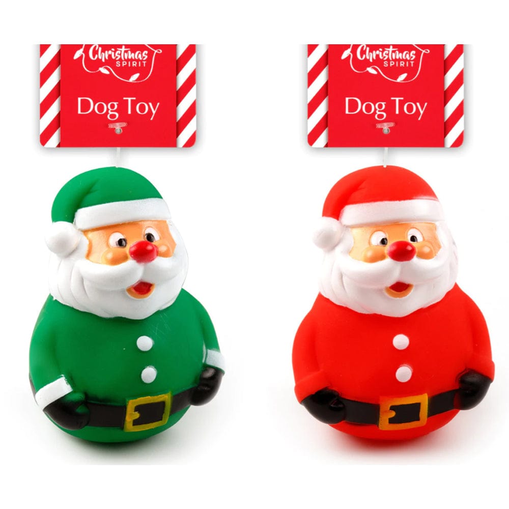 Squeeky Santa Christmas Dog Toy 2 Asst