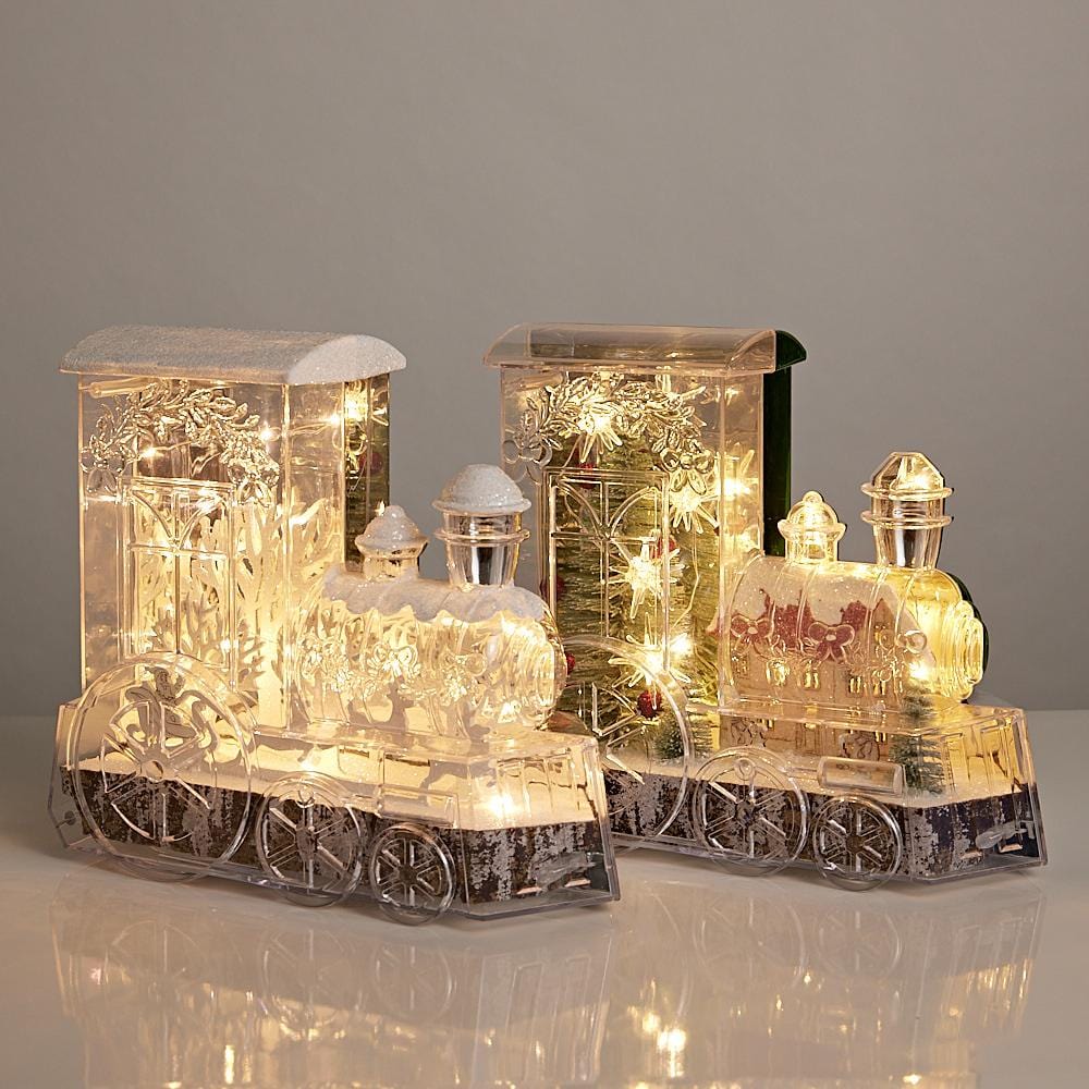 Light Up Train Engine with Winter Scene Asst - View 6