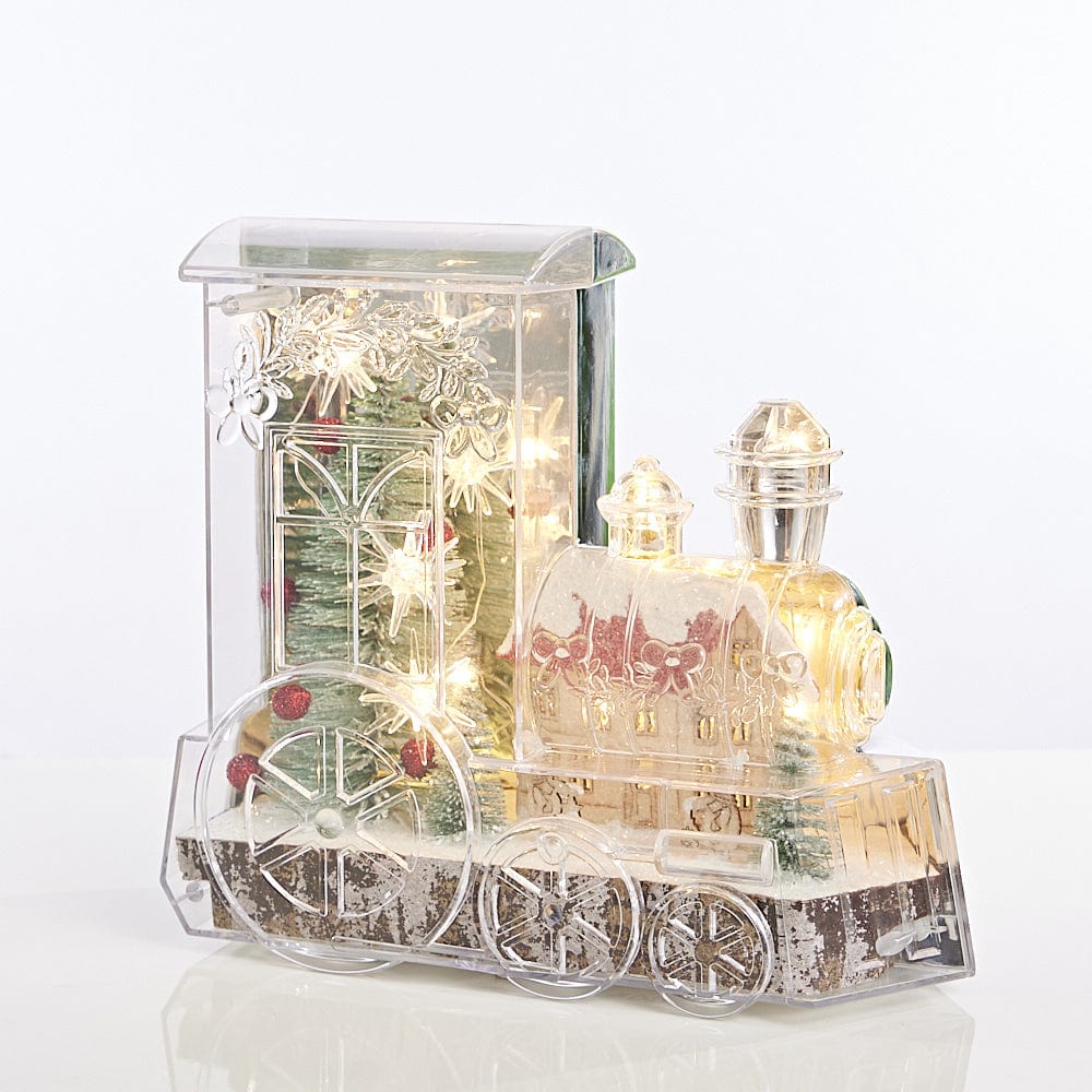 Light Up Train Engine with Winter Scene Asst - View 7