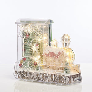 Light Up Train Engine with Winter Scene Asst - View 7