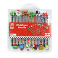 Christmas Pencils/Erasers Set (12pc) - View 1