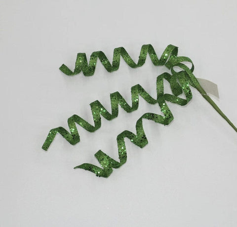 Green Glitter Swirl Stem (80cm)