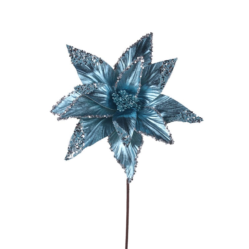 Pascal Poinsettia Shiny Blue (30cm)