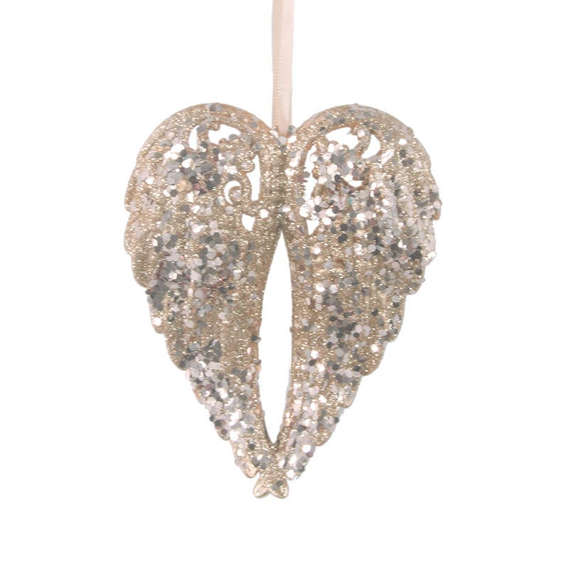 Gold Angel Wings Tree Ornament (11x13.5cm)