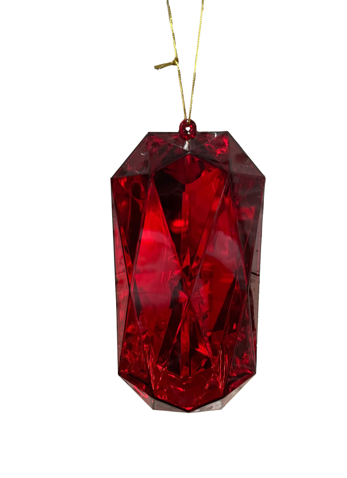 Large Red Acrylic Jewel Ornament (11x8x22cm)
