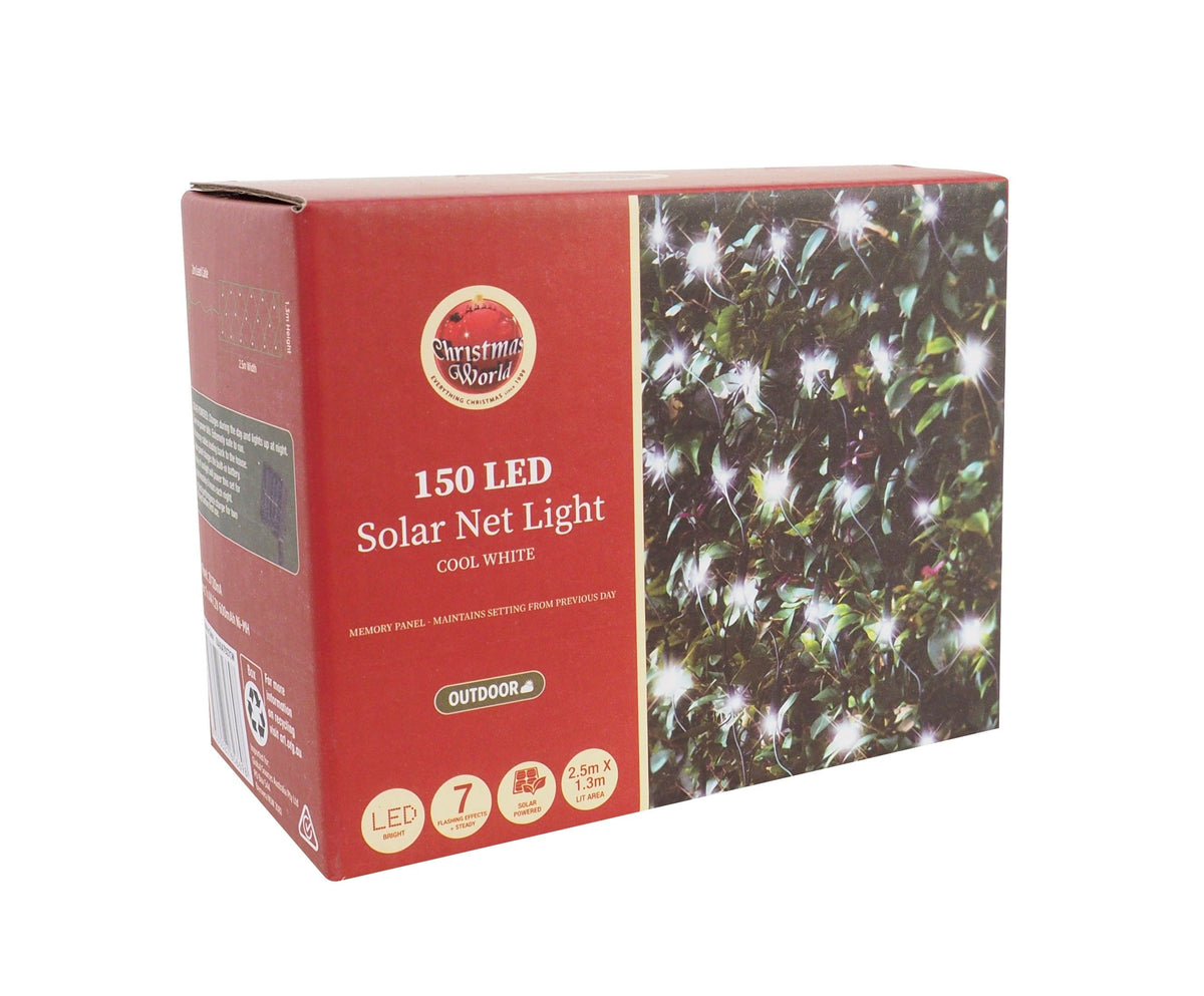 150 LED Solar Net Lights Cool White (2.3m x 1.3m) - View 2
