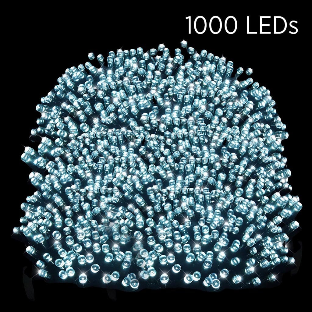 1000 LED Solar Fairy Lights White (69.9m) - View 2