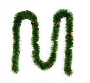 Green Tinsel With Baubles (3m) - View 3