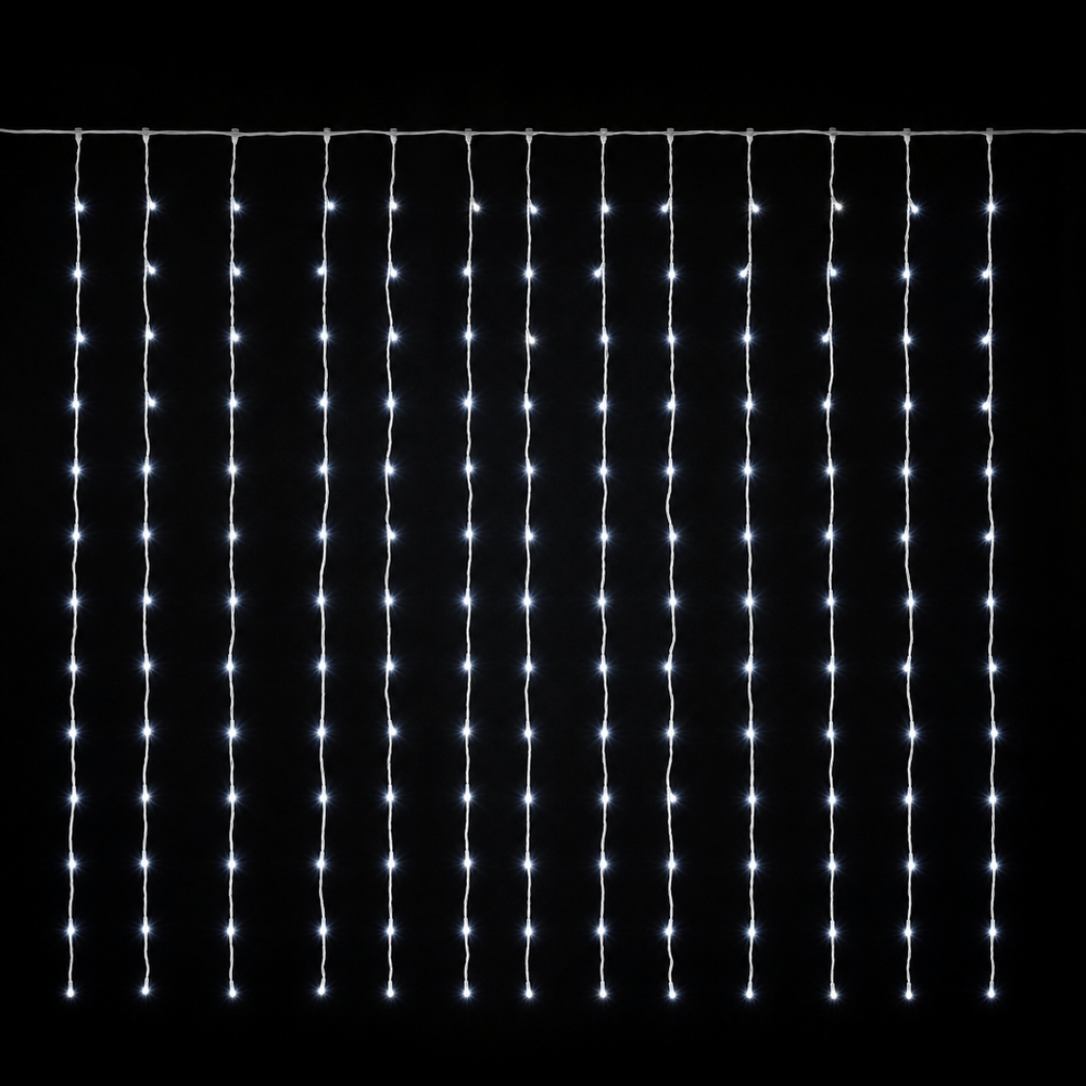 LED White Waterfall Curtain (2x2m)