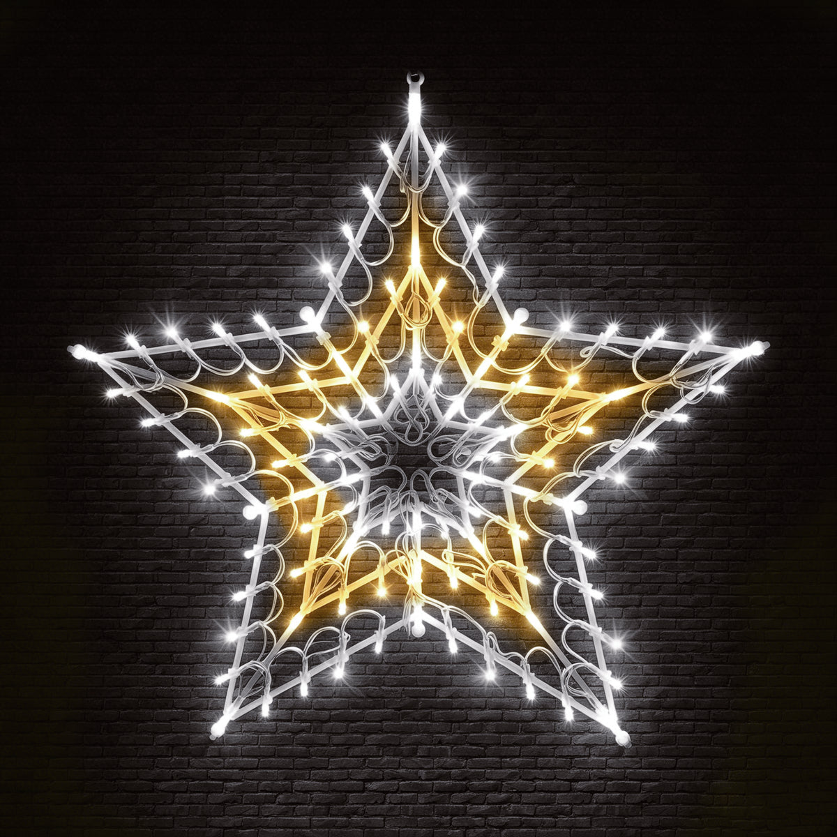 LED Retro Star Motif Warm White & Cool White