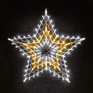 LED Retro Star Motif Warm White & Cool White