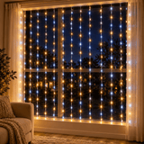 LED Warm and White Waterfall Curtain (2x2m)
