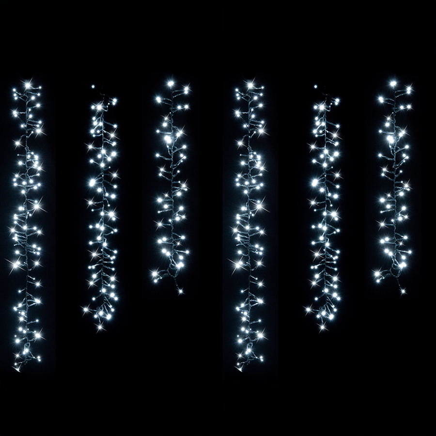 Solar 480 LED Cool Tree Clusters (10m)