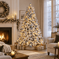 Snowy Woodland Pine Pre-Lit Christmas Tree (2.1m)