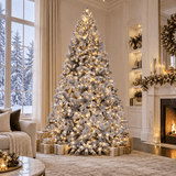 Snowy Woodland Pine Pre-Lit Christmas Tree (2.7m)
