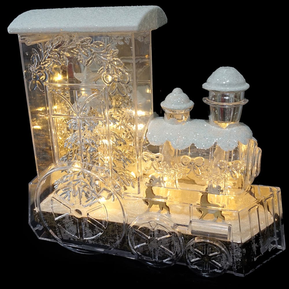 Light Up Train Engine with Winter Scene Asst - View 3