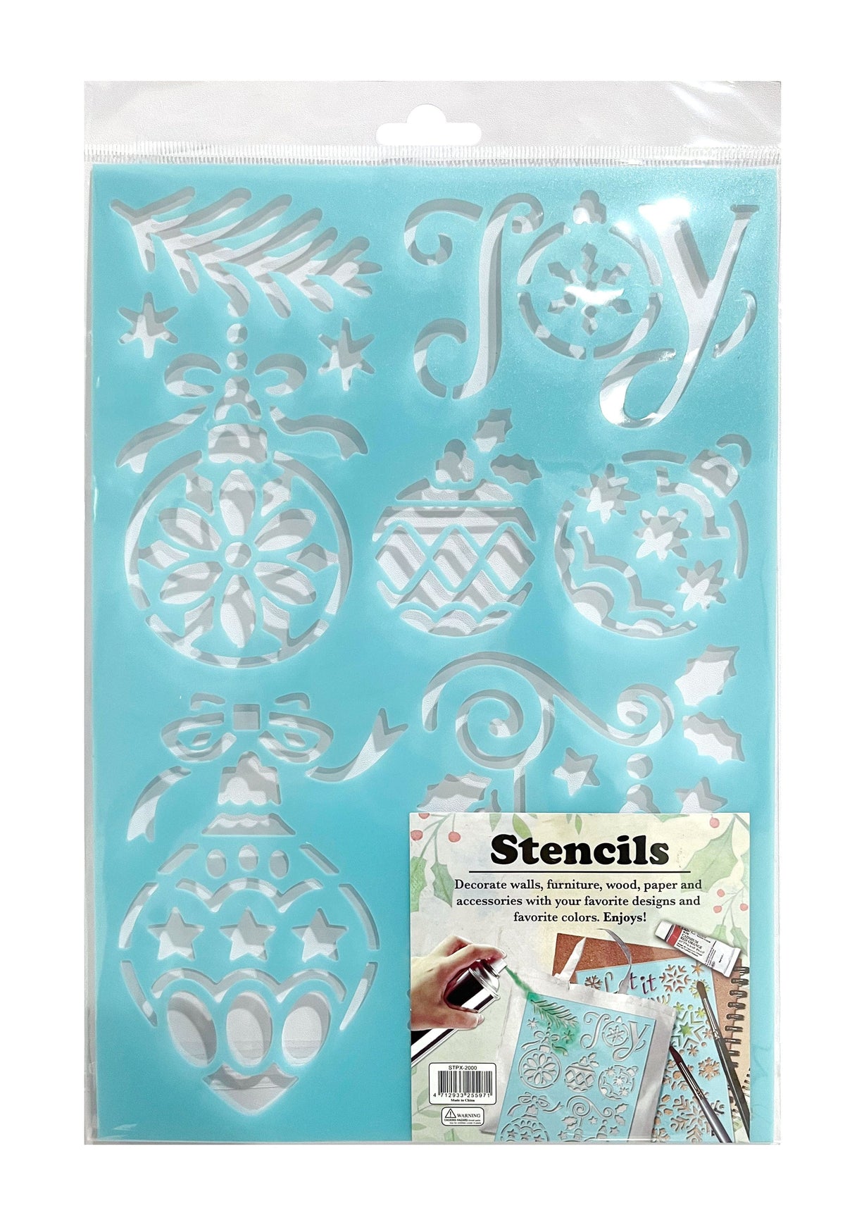 Plastic Snow Spray Stencil Asst - View 5