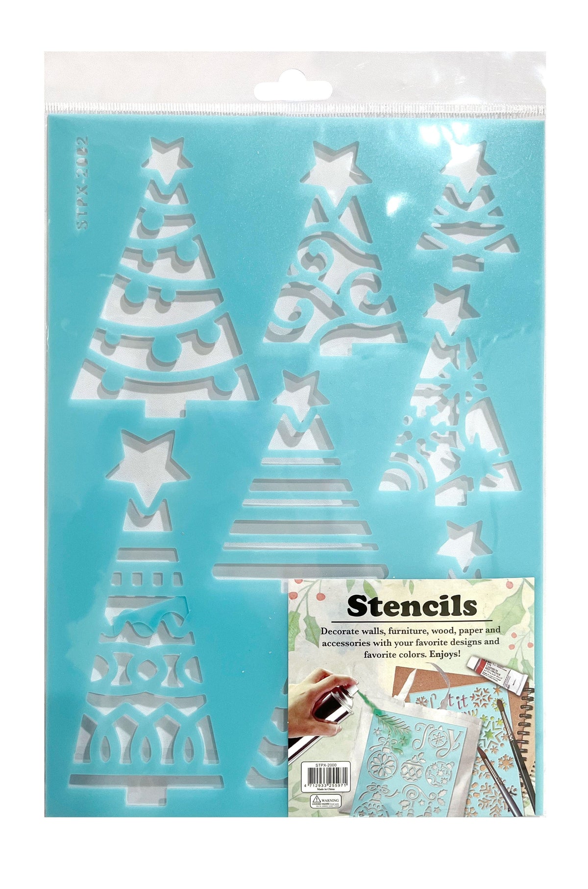 Plastic Snow Spray Stencil Asst - View 3