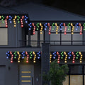 400 LED Solar Multicolour Icicle Lights (7.9m) - View 1