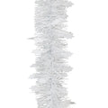 White Matte Holly Tinsel with Baubles (2m) - View 1