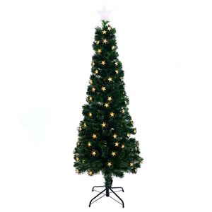 Fibre Optic Tree with 3D Stars LED Warm White (1.8m) - View 1