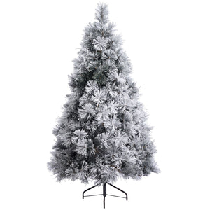 Snowy Mountain Flocked Tree 6ft (1.8m) - View 4