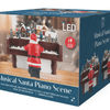 LED Musical Santa Playing Piano Asst