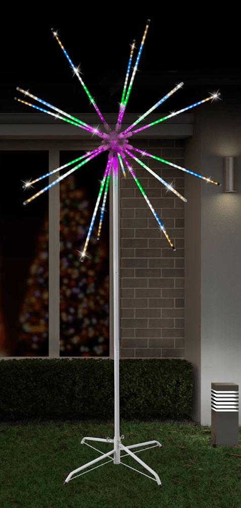 LED 2 In1 Multicolour Meteor Lights On Stand (205cm)