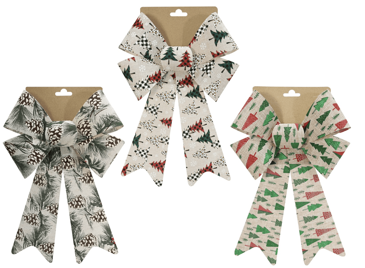 Natural Bow with Trees and Foliage Asst (38cm) - View 1