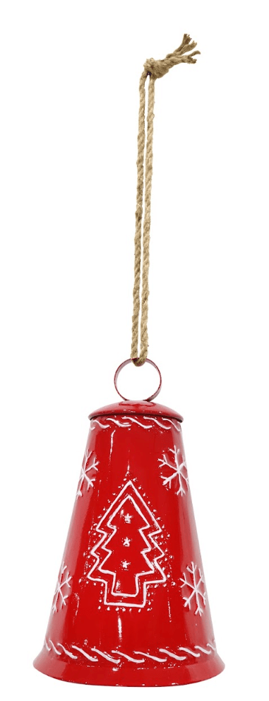 Embossed Red Metal Bell (29cm)
