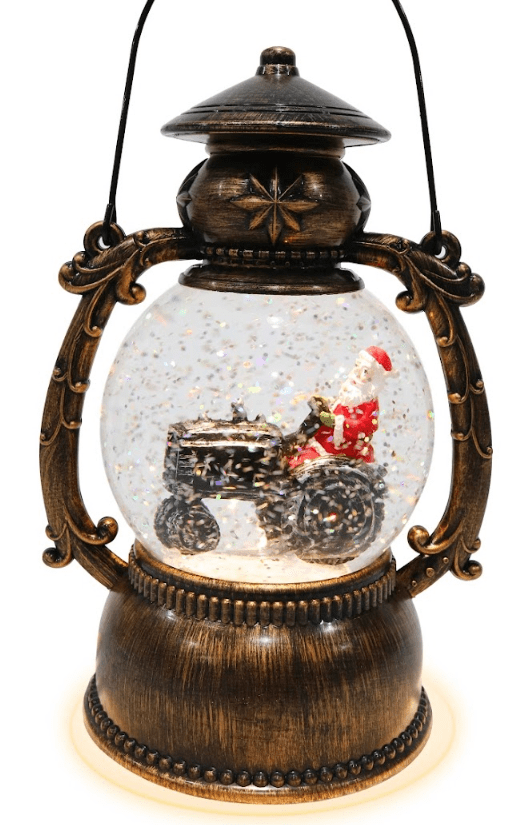 LED Glitter Swirl Musical Round Lantern 2 Asst