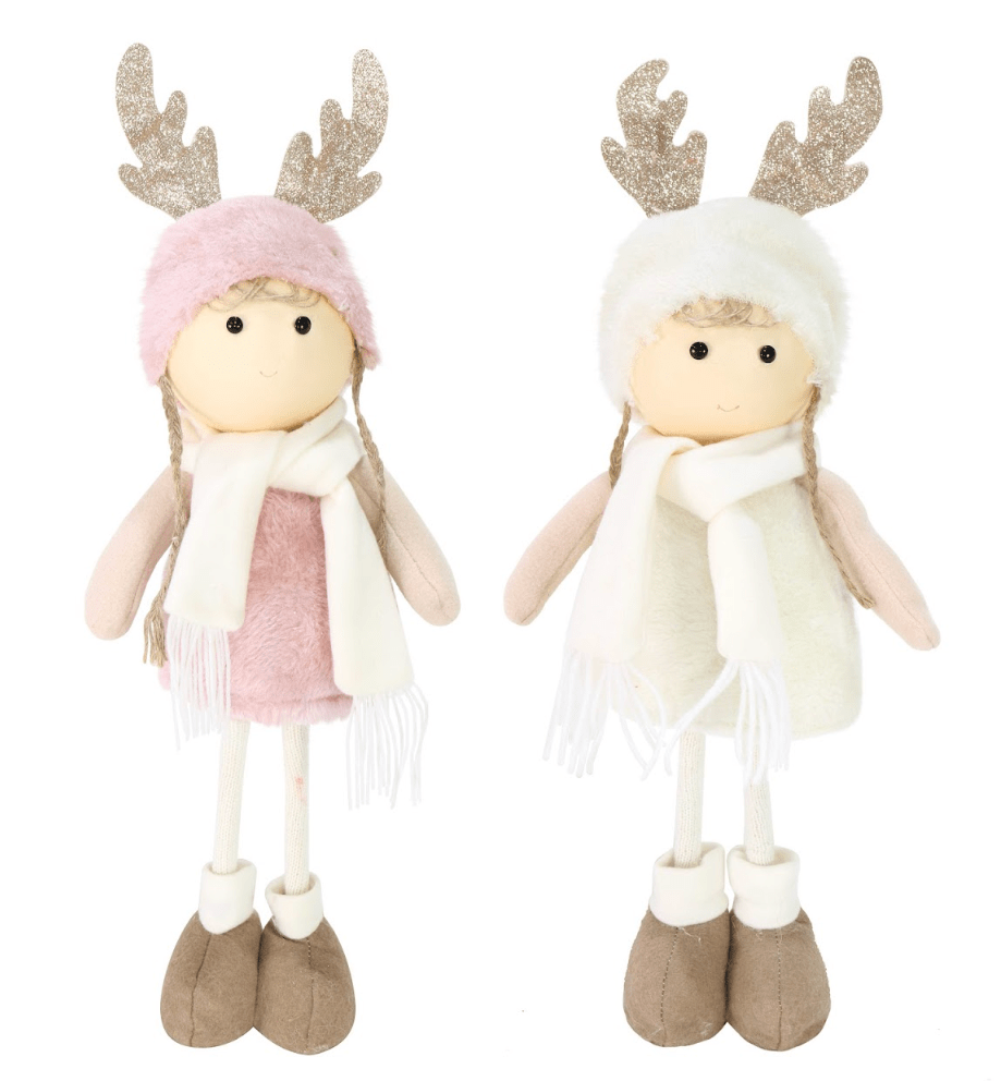 Winter Doll With Antlers 2 Asst (45cm)