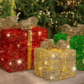 LED Twinkling Jumbo Glitter Presents (3pc) - View 1