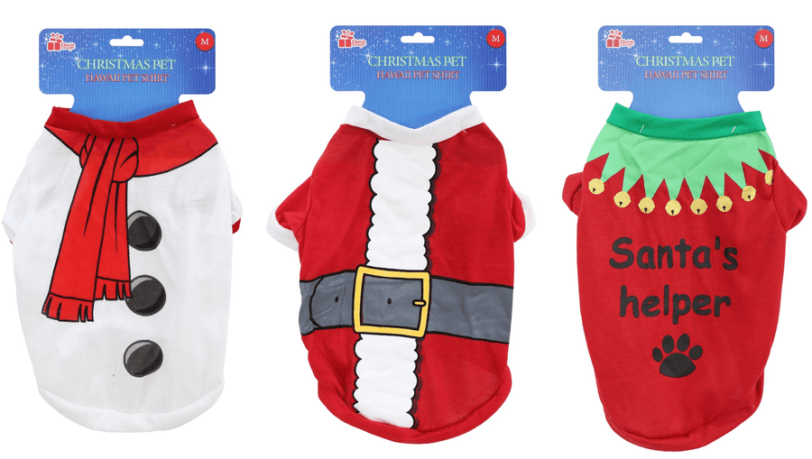 Christmas Pet T-Shirt S/M/L Elf/Santa/Snow
