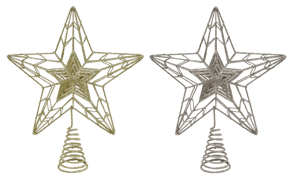 Glitter Diamond Star Topper 2 Asst (30cm)