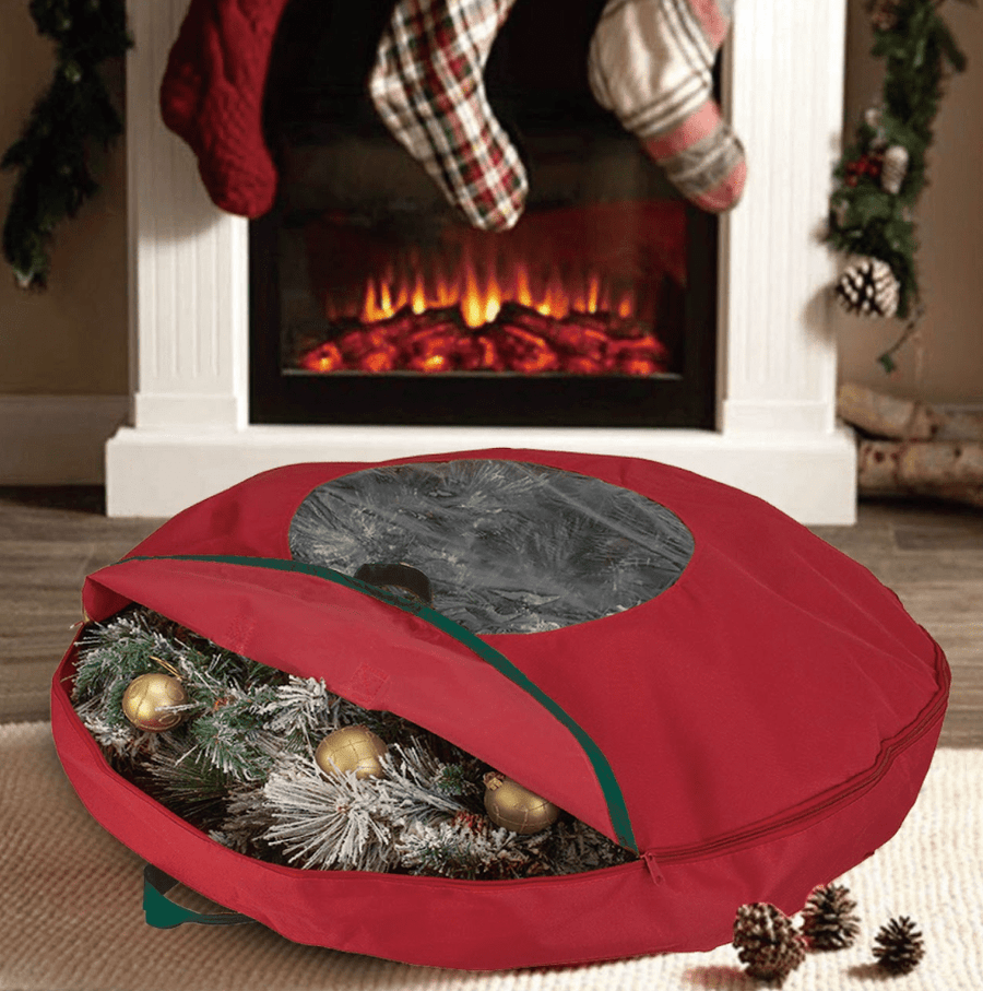 Christmas Wreath Round Storage Bag