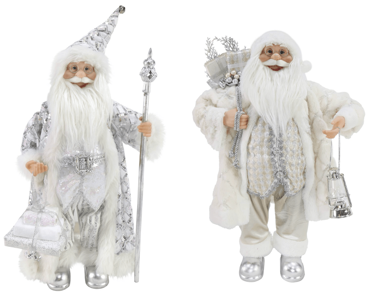 Deluxe Snow King Santa Figurine 2 Asst (60cm)