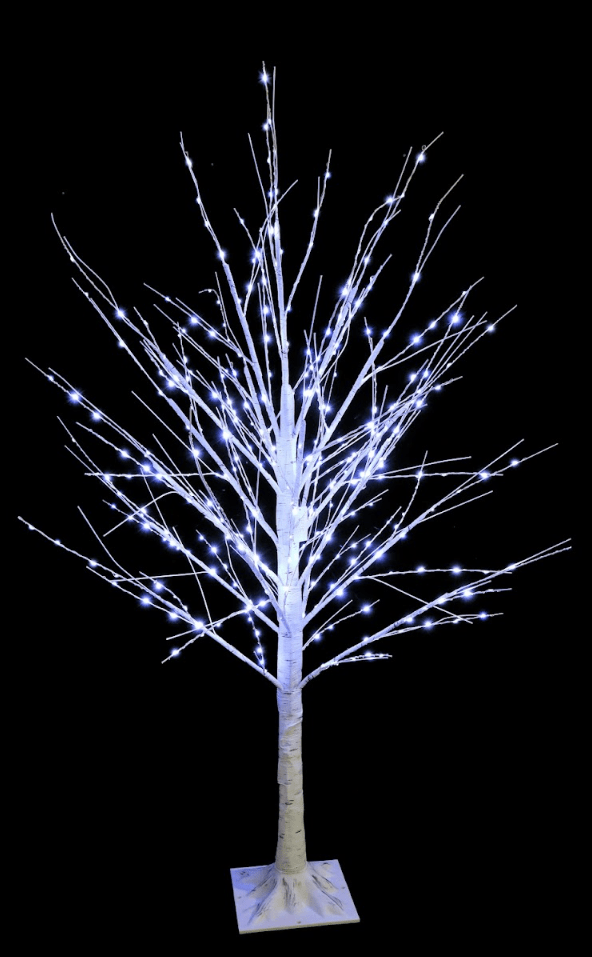 LED White Twinkling Dazzling Birch Tree (1.2m)