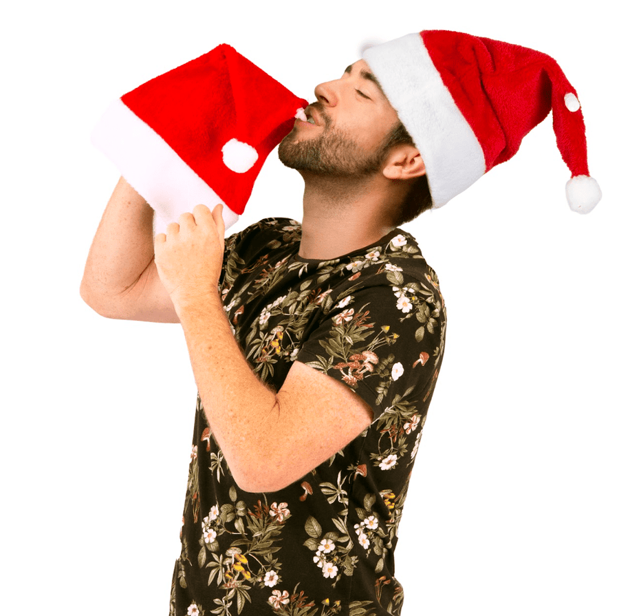 Santa Hat with Hidden Drinks Flask