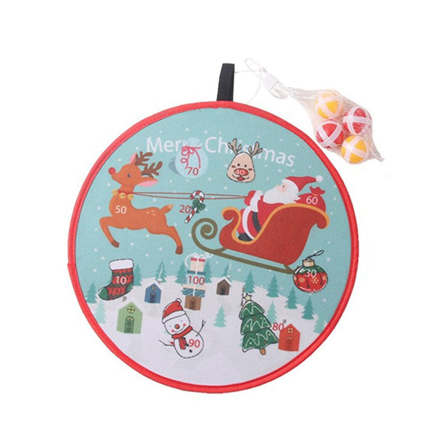 Christmas Dart Board With Balls 2 Asst (36cm)