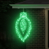 LED Green Starry Wire Finial with Drop